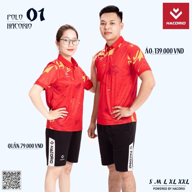 Áo polo thể thao màu đỏ